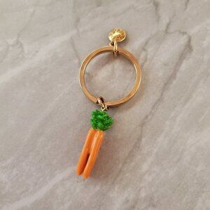 🥕 Vintage 2000s 00s Y2k J.Crew Key Chain Fob Enamel Carrot 🥕